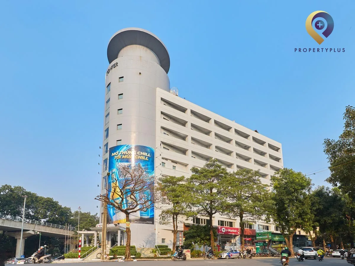 Toàn cảnh tòa nhà V-Tower nổi bật trên phố Kim Mã